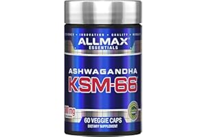 ALLMAX ESSENTIALS -Ashwagandha KSM-66 Ashwagandha - Veggie Caps - 60 count