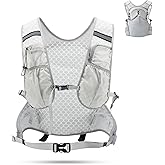 Running Vest Hydration Backpack for Men Women, 8L Lightweight Running Backpack Hydration Pack for Marathon, Trail, Cycling, Hiking, Jogging Adjustable Fit