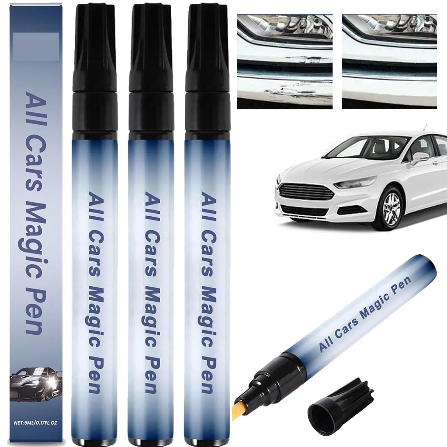 Photo 1 of 3PC All Cars Magic Pen for Car Scratches,Car Scratch Remover Pen Any Color - Quick Fix for Cars Scratches and Paint,Fits All Vehicle Colors & Long-Lasting Waterproof