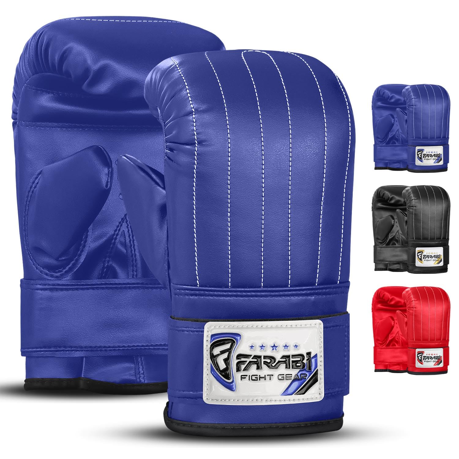Farabi Sports Boxing punch bag mitt gloves punching boxing gloves mma training (Blue, Small)