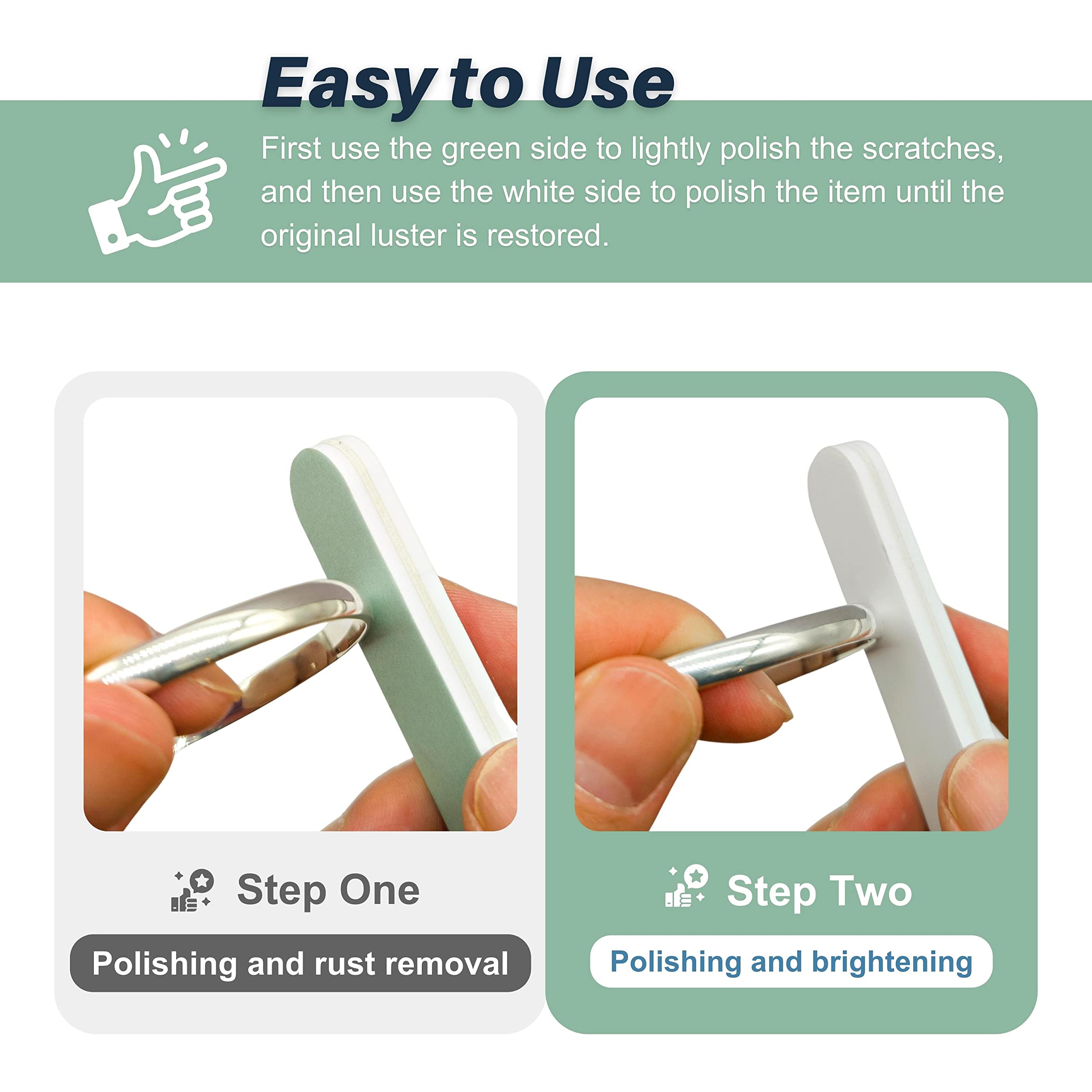 CATIFLIN 20pcs Scratch Removal Silver Polish Sticks, Double-Sided Sanding Sticks, Polishing Sticks for Gold, Rose Gold, Copper, Brass, Alloy and Other Jewelry, Watches, Cell Phones (3.54