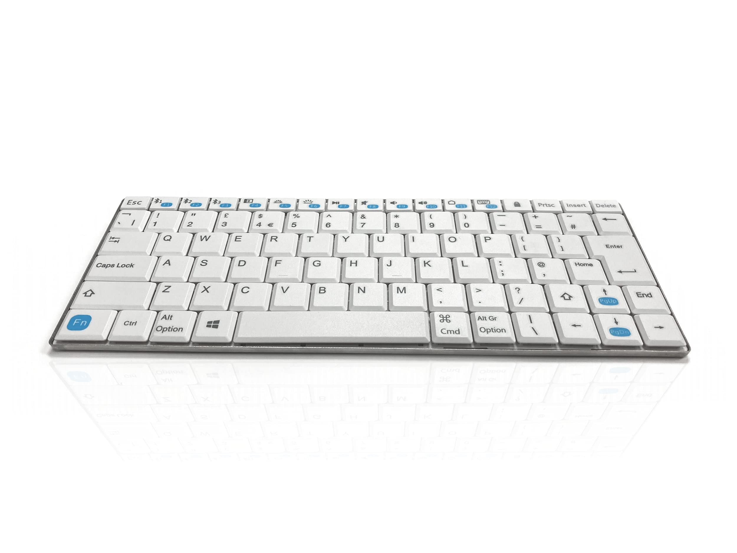 Accuratus Maximus - Mini Layout Multi Device Wireless Bluetooth Keyboard with Scissor Keys - White