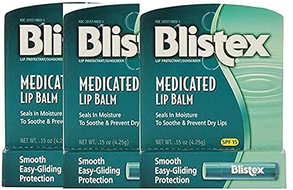 BLISTEX MEDICATED LIP BALM, 3 BALM VALUE PACK (PACK OF 3)