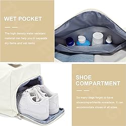 Small Gym Bag with Shoe Compartment, Workout Sport