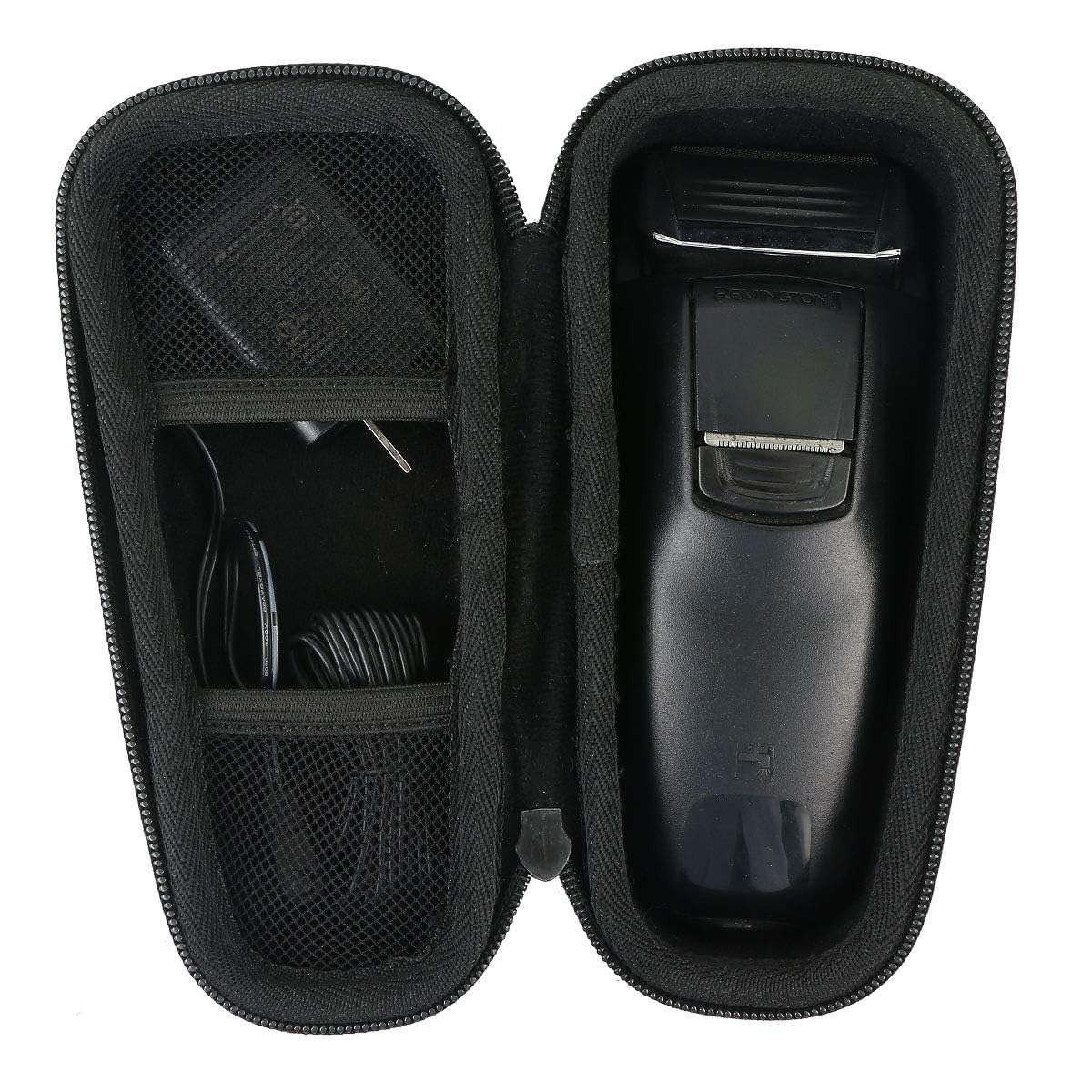 Khanka Hard Case for Philips Series 3000 5000 7000 9000/AquaTouch AT899 AT896 AT890 Wet&Dry Men’s Electric Shaver Trimmer,fits UK 2-Pin Plug.Case Only(Black Zipper)