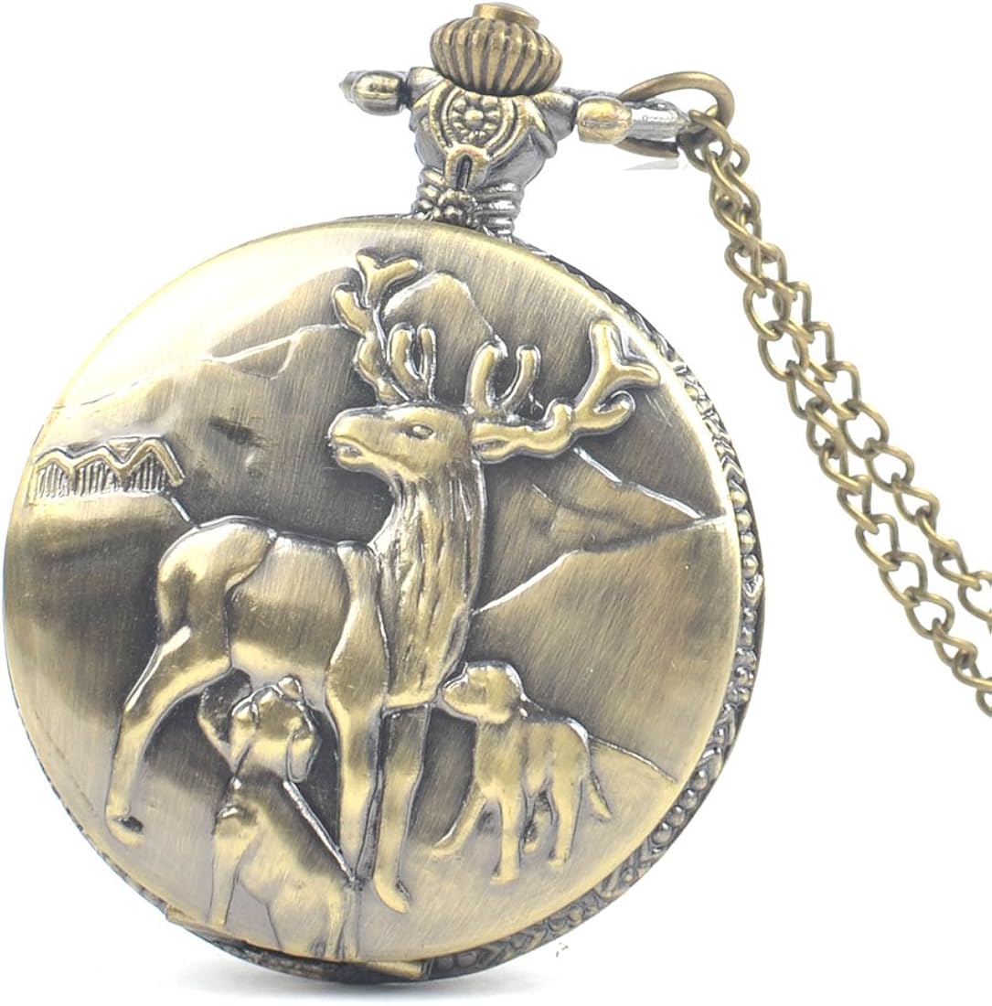 Suosi Vintage pocket watch dial elk numbers Amazon.co.uk Watches