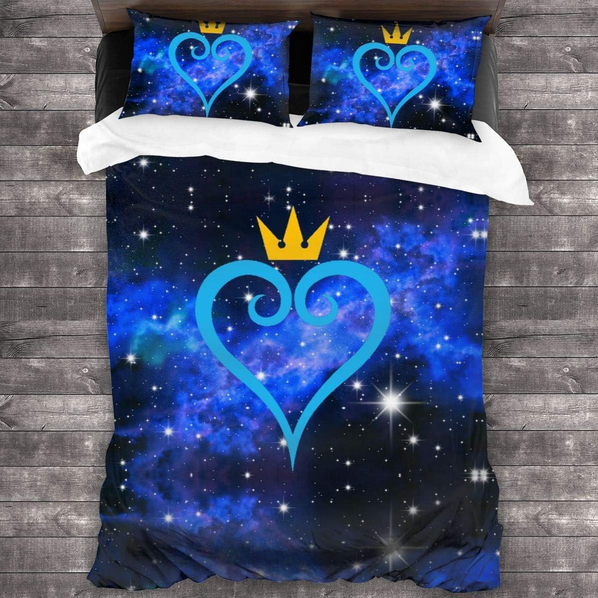 Kingdom Hearts 3Pcs Bedding Printing Duvet Cover Set Soft(No Comforter