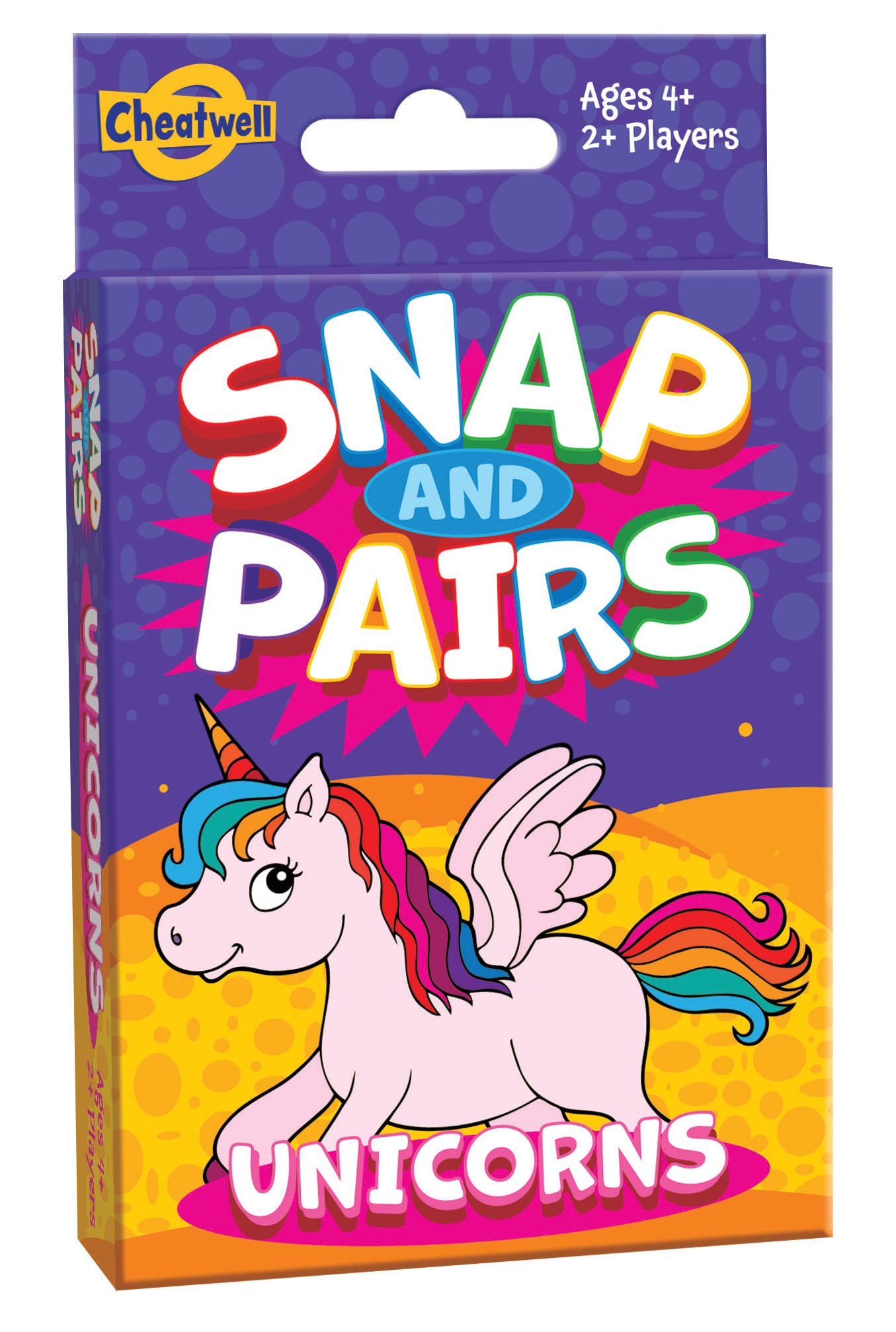 Cheatwell Games Snap + Pairs Unicorn Card Game - Classic Fun Game Of Snap With A Pairs Memory Game - For Ages 4 And Over, Red