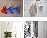 Homkeen 90 Pcs Screw-in Hooks 6 Sizes Cup Hooks Ceiling Hook Kit for Kitchen view 5