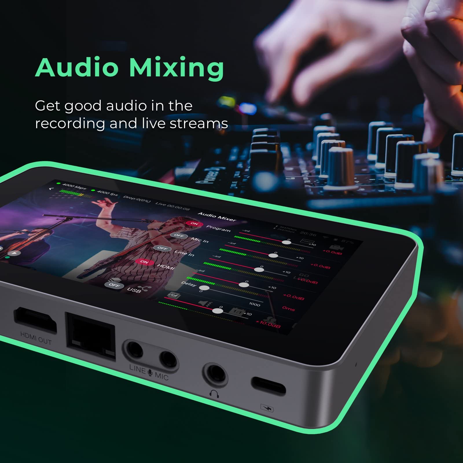 YoLoLiv YoloBox Mini, All-in-one Portable Multi-Camera Live Streaming Equipment (USA, Canada, Mexico)