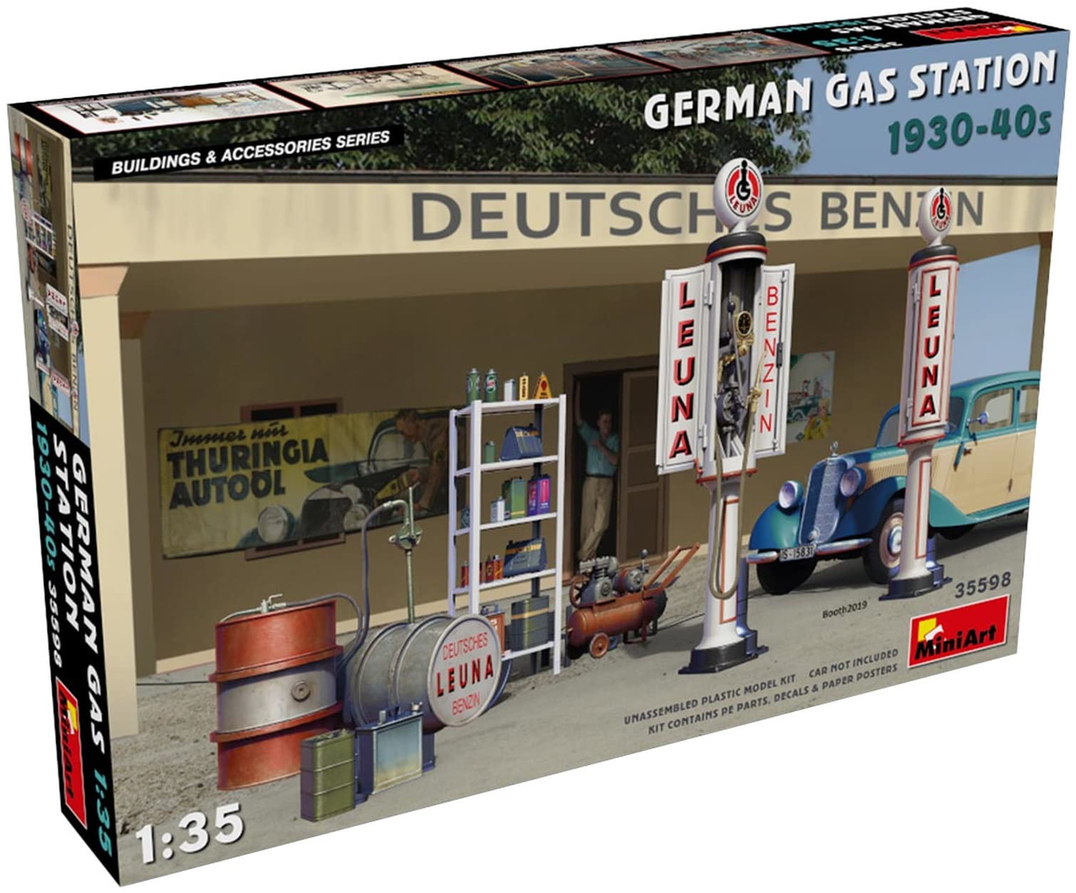 Miniart 1: 35 - German Gas Station 1930-40'S
