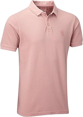 salmon polo shirt