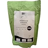 Magnesium Glycinate Powder,Magnesium Glycinate 300mg, Highly Absorbable,Gluten Free, 2.1g per Serving, 500g (1.1 lbs).
