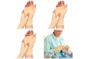 Chicingyou 3 Pairs Elderly Skin Thin Protector Gloves Tone Fingerless Gloves Bruise Abrasions Protective Covering Men Women