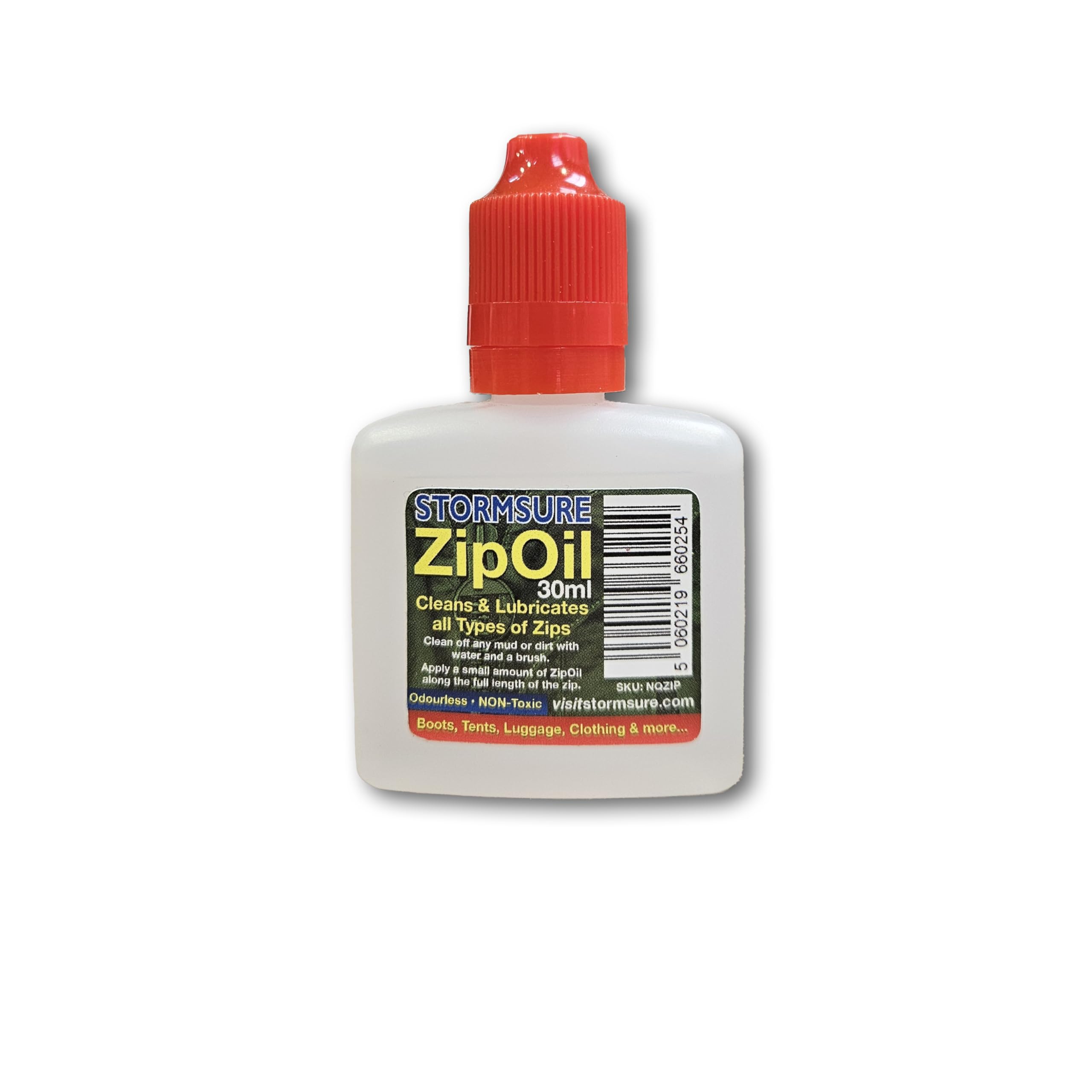 Stormsure Zip Lubricating Oil 30ml - Lubricate and Maintain Your Zips: Ideal for Zips on Ourdoor Equipment, Backacks, Tents, and Clothing