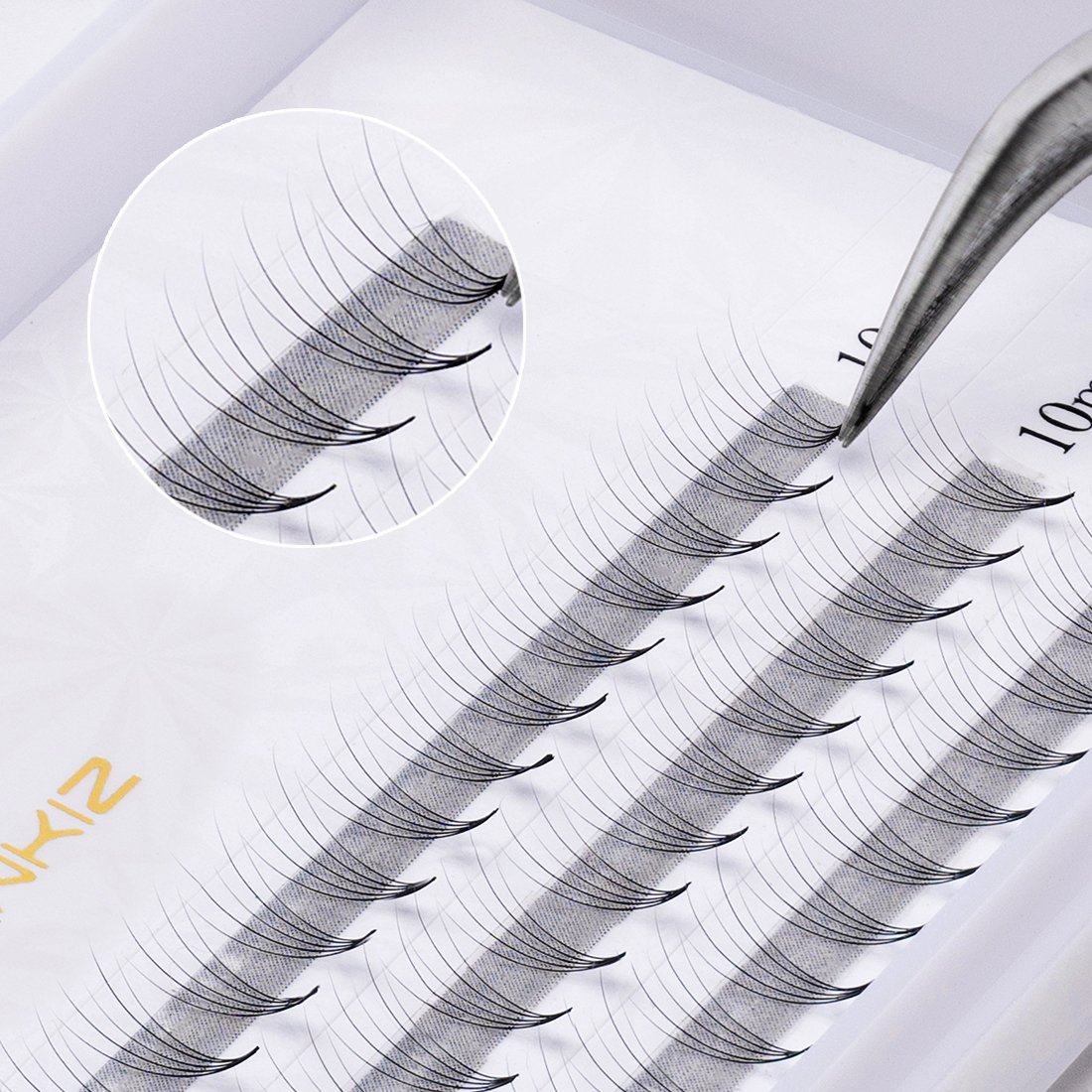 Individual lashes C Curl Grafting Eyelash Extension Soft Fake Mink Lashes Pack Knot-free Natural False Eyelashes Cluster 0.07mm 5 Root 60pcs by LK LANKIZ