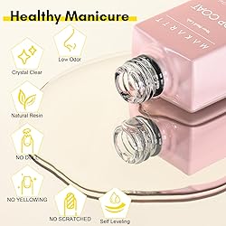 Makartt Gel Top Coat and Base Coat Kit: Clear Gloss