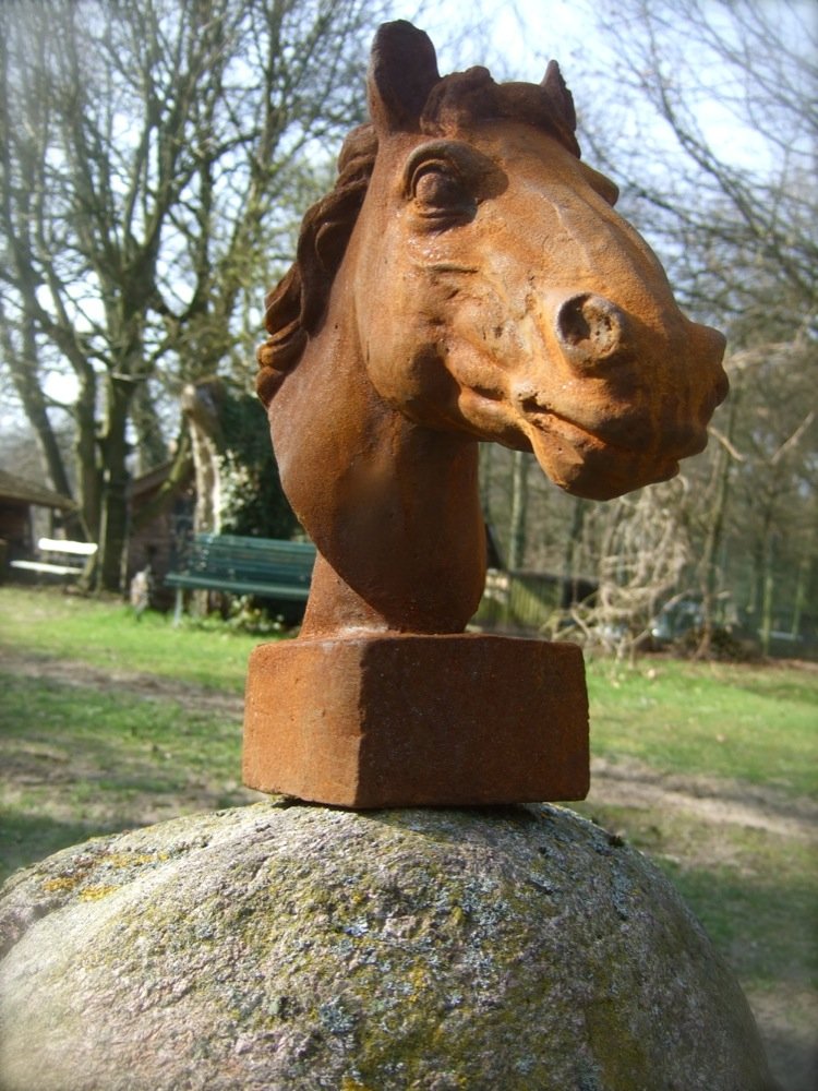 Pourquoi Le Parc De La Tete D'or Est Gratuit Tête de cheval Sculpture pour poteaux et mur piliers Décoration de