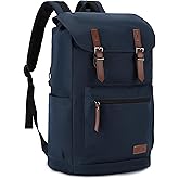VASCHY Backpack for Men, Water Resistant High School Backpack Travel Carry-on Anti-theft Casual Daypack for Work Business Hiking Navy
