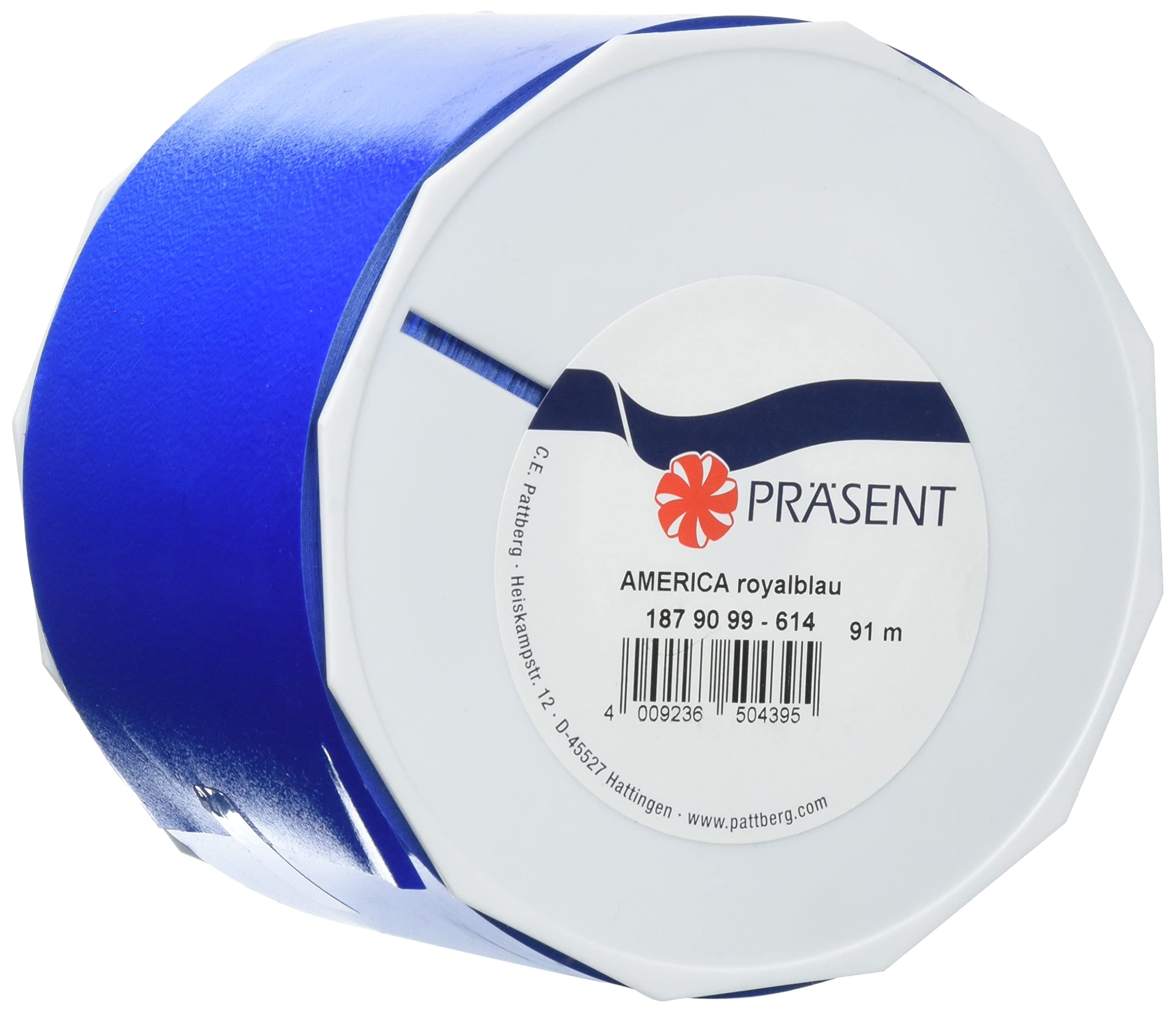 PRÄSENT - America Curling Ribbon Blue 90 mm width, 91 m length