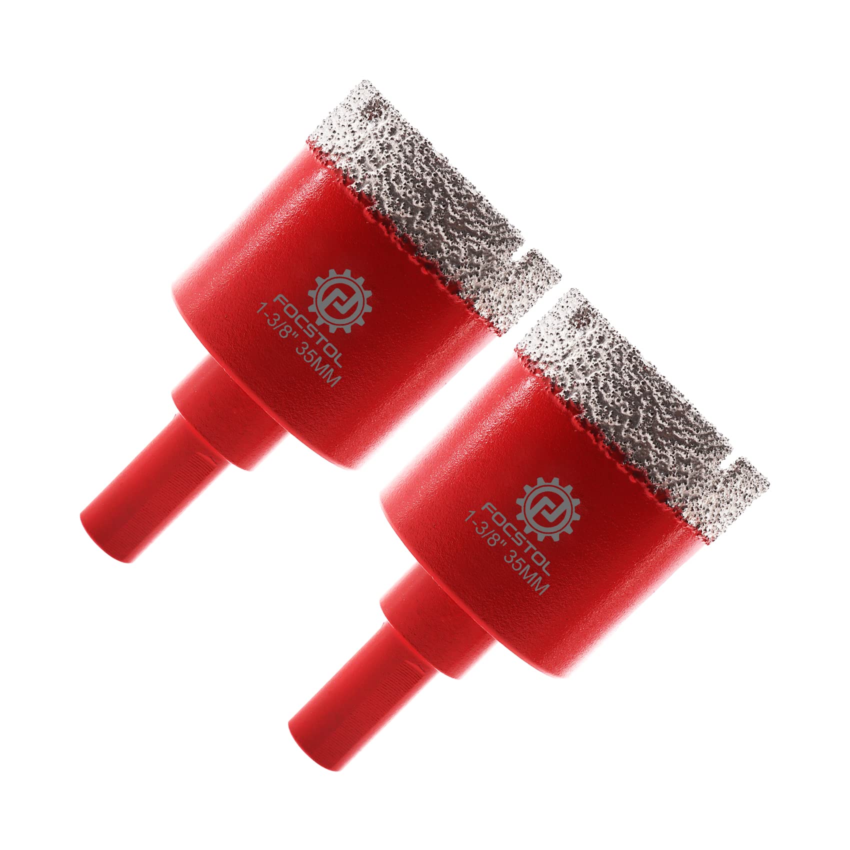 FOCSTOL Diamond Core Drill Bits - 2pcs 35mm Diamond Hole Saw with Triangle Shank for Porcelain Tile Ceramic Granite Marble Quartz — image 1