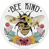 QUICQOD Bee Desk Accessories Mouse Pad,Bee Kind Non-Slip Rubber Base Mousepads for Office Dorm Desk Decor,Gifts for Teen Girls Women Coworkers,Bee Lover Gift,8.7 x 8.7 Inches