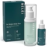 Belei by Amazon: 'Be Bright' Daily Duo Skin Care Starter Kit (Vitamin C Moisturizer and Vitamin C + HA Serum) Helps with Brig