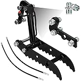 Mini Excavator Hydraulic Thumb,Compatible with Typhon&Agt Mini Excavators Under 3 Tons,3-Hole Hydraulic Thumb for Chinese and L-Bracket Classic Mini Excavators,with L-Shaped Bracket&2 Hydraulic Hoses