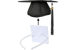 GIURKUU Graduation Cap Headband, Firm Anti-fall Hair Band for Graduation Cap, Hat Accessories for Graduates, Students, Girls