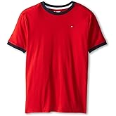 Tommy Hilfiger Boys' Short Sleeve Ken Ringer Crew Neck T-Shirt, Soft, Comfortable, Relaxed Fit