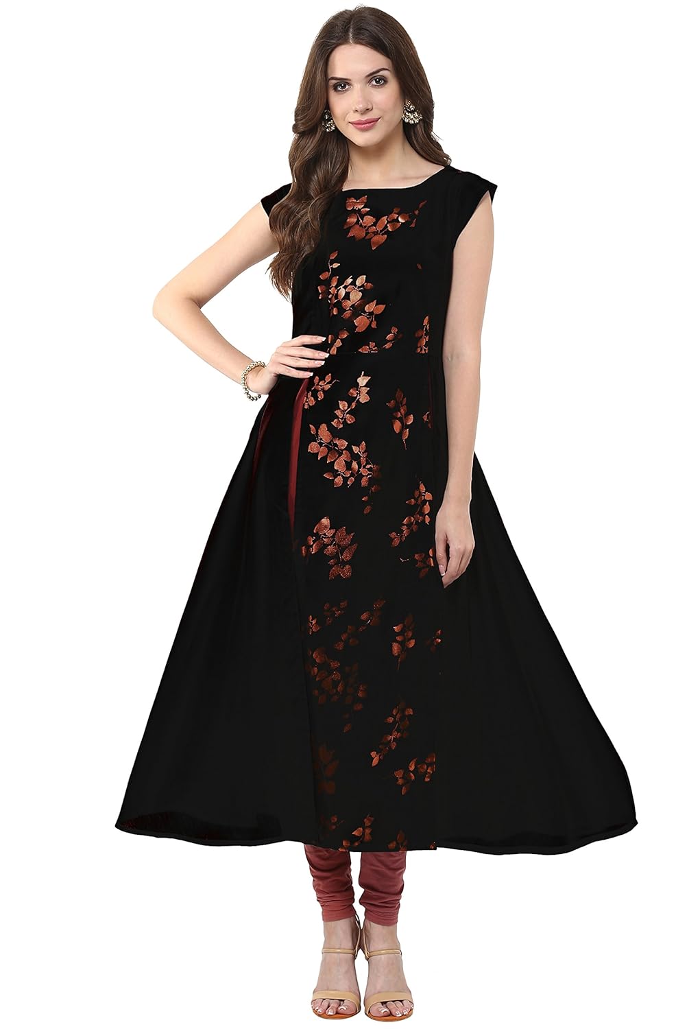 janasya women's crepe anarkali kurta (jne1525-kr-udf19-a _black_ small)