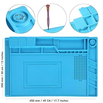 PagKis Anti Static ESD Safe Heat Insulation Working Silicone Magnetic Mat - Large (450 mm x 300 mm)