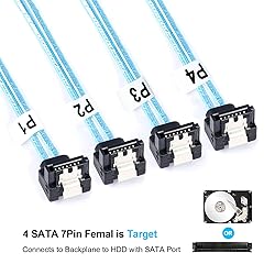 ADCAUDX 2Pack Mini-SAS to SATA Cable: 1M SFF-8087