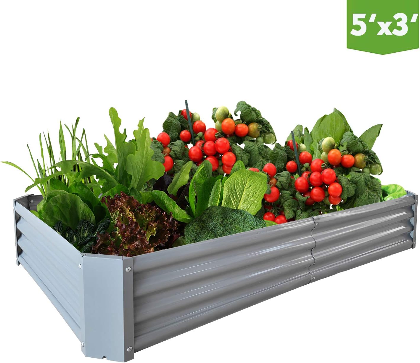 8x3x1Feet BATH KNOT Galvanized Steel Raised Garden Bed Kit Outdoor