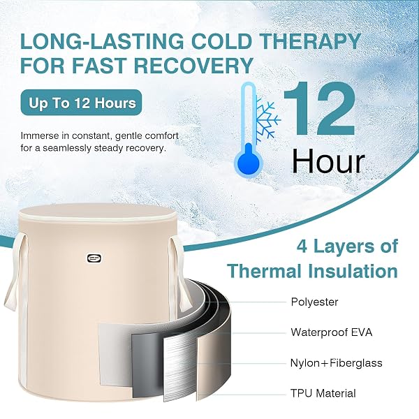 COLD THERAPY MACHINE FOR KNEE AFTER SURGERY – CIRCULATING ICE THERAPY SYSTEM WITH AUTOMATIC SAFETY TIMER, QUIET NIGHT USE, EASY SETUP FOR POST KNEE REPLACEMENT RECOVERY