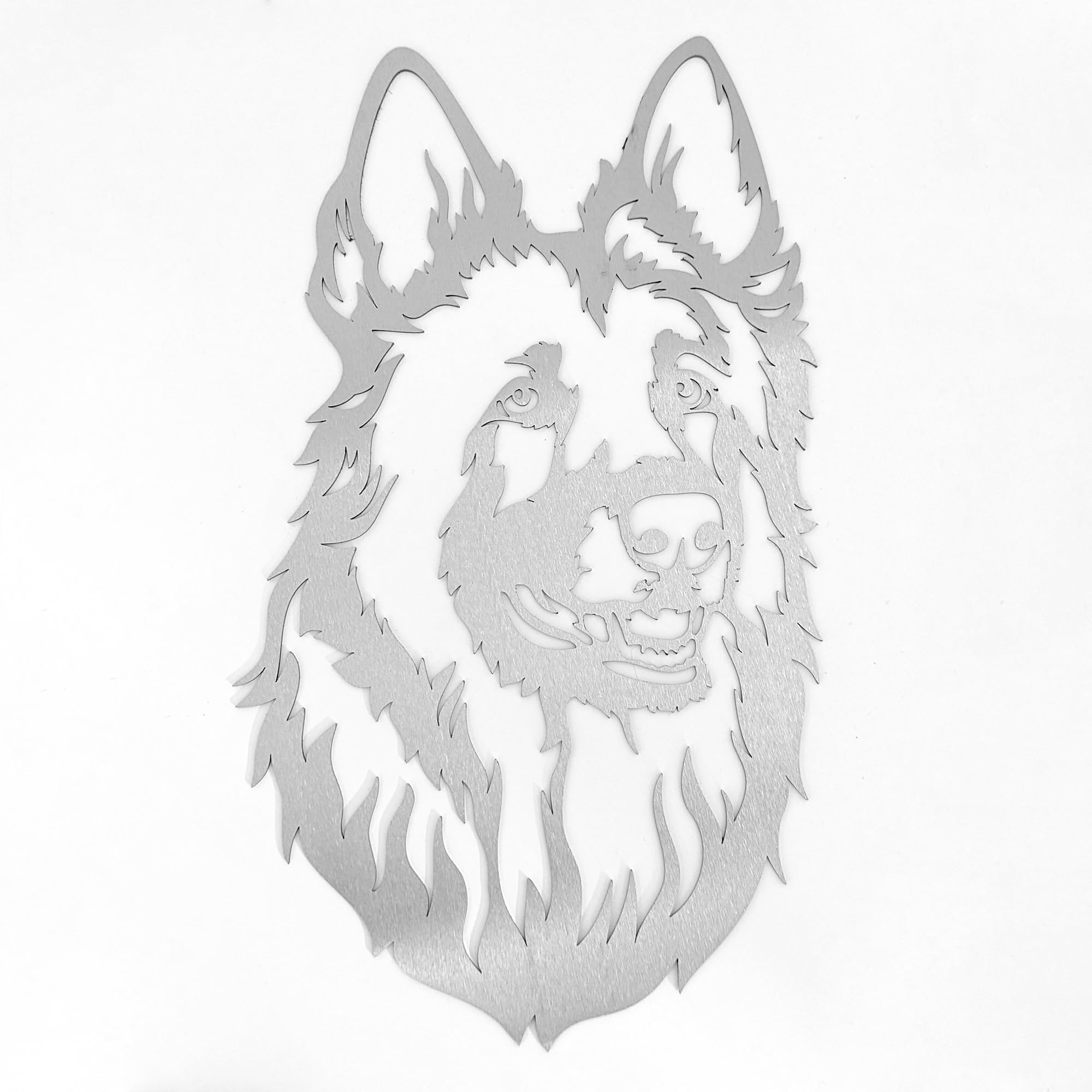 Image Industry German Shepherd Dog - Alsatian - Garden Art Sculpture/Garden Ornament/Rusty Metal Dog/Metal Garden Sculpture/Metal Art (Medium 380mm 210mm)