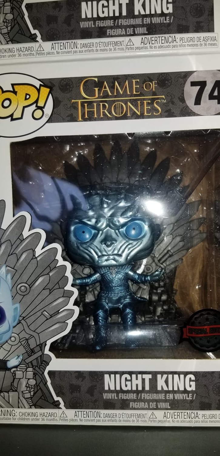 night king on throne metallic