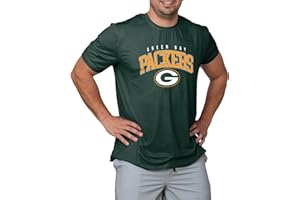 FOCO NFL Men's Officially Licensed Arch Logo Short Sleeve Performance Team T-Shirt