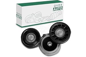 QVDX Premium Belt Tensioner Assembly with Pulley | Compatible with Chrysler, Dodge, Ram, Mitsubishi, and Jeep Models | Optimal Drive Tension & Enhanced Drive Stability