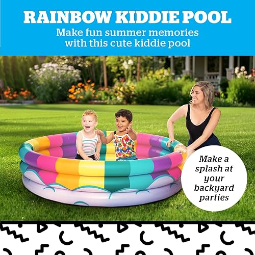 BigMouth Inc Inflatable Kiddie Pool, Blow Up Kid Swimming Pool for  Backyard, Small Swim Splash Pool for Kids