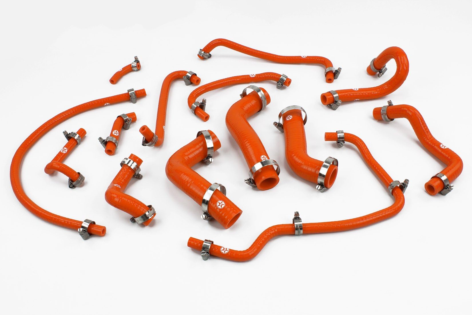 Stoney Racing Silicone Coolant & Breather Hose Kit with Clamps MX5NA-0014-CK (Orange)