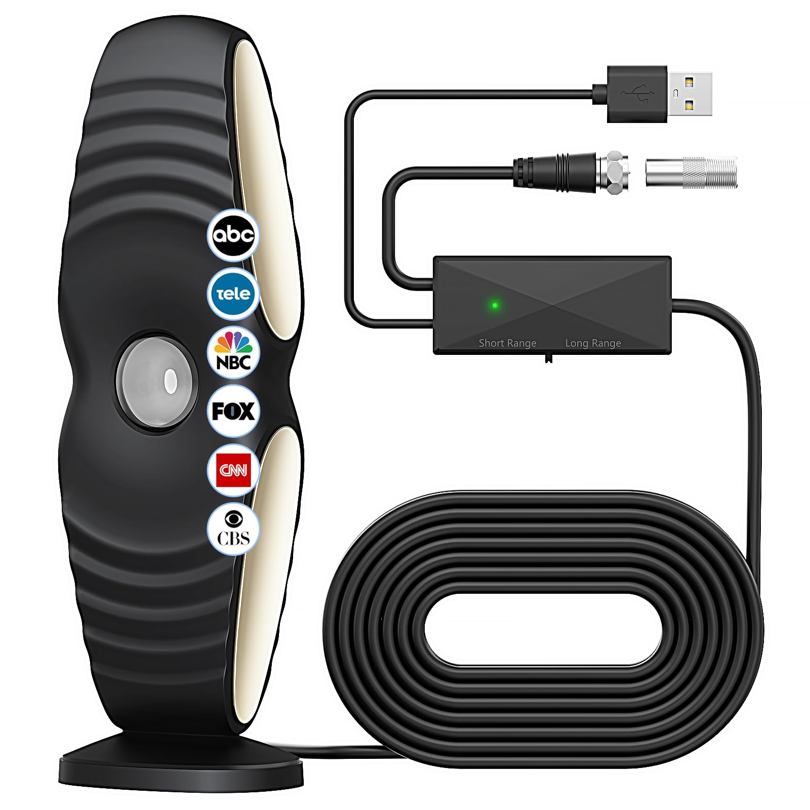 Photo 1 of 2025 TV Antenna for Smart TV Indoor for Local Channels HD Digital Antenna Outdoor Long Range Reception with Amplifier Signal Booster Supports 4K 1080p HD