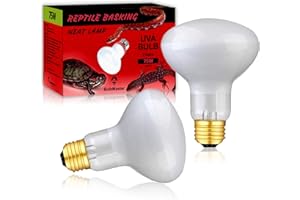 BULBMASTER 75 Watts UVA Reptile Heat Lamp Bulbs Basking Light for Reptiles and Amphibian, Basking Light for Bearded Dragon, UVA Reptile Light Bulb E26 Base 2 Pack