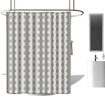 Amazon Com Coolteey Shower Curtains Neutral Colors Geometric
