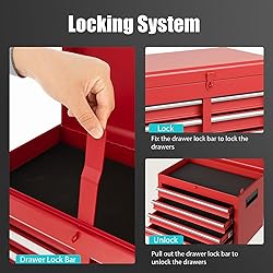 Goplus Tool Chest, 5 Drawers Rolling Tool Cabinet