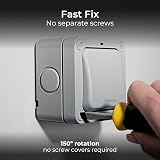 BG Electrical WP14 Outdoor Retractive Push Switch 2 Way Grey IP66 20A LED view 4