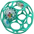 Bright Starts Oball Easy-Grasp Rattle BPA-Free Infant Toy in Teal, Age Newborn and up, 4 Inches