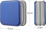 LIOVODE 48 Capacity CD/DVD Binder Wallet Blue Portable USB Hard Disk Storage view 7
