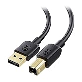 Cable Matters USB Printer Cable - 6ft, USB A to B Cable, Compatible with Printer, External Hard Drive, Audio Interface, Scanner, MIDI Controller, MIDI Keyboard, Black