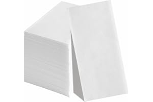 KMAKII [100 Pack] Disposable Cloth Like Napkins Linen-Feel Guest Towels White Paper Hand Towels Hand Napkins for Bathroom,Wed